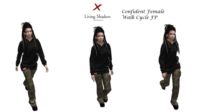 .:Living Shadow:. Confident Female Walk Full Perm