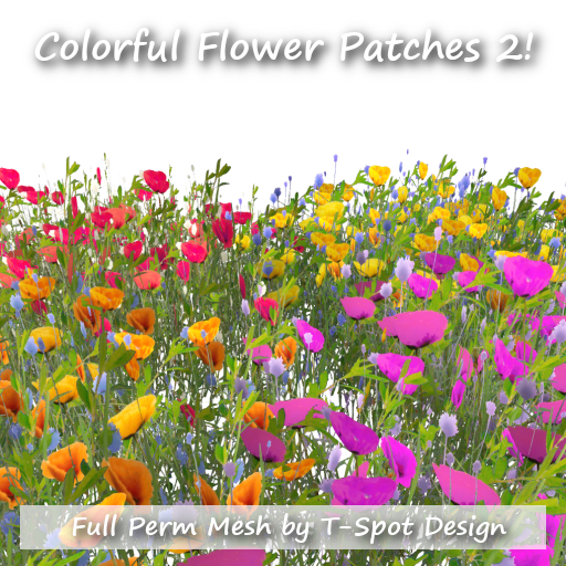 T-Spot Mesh - Colorful Flower Patches No. 2 - FP - LI=0.7