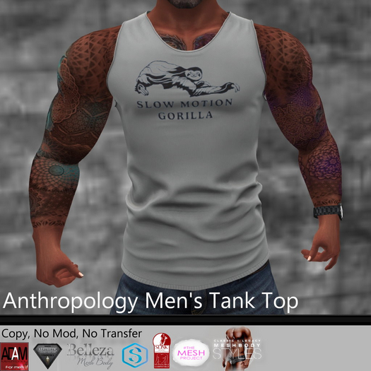 Slow motion gorilla Men's Tank Top (FTNL)