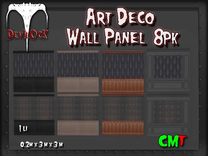 DEVILOCK - Art Deco Wall Panel 8pk (ADD TO UNPACK)