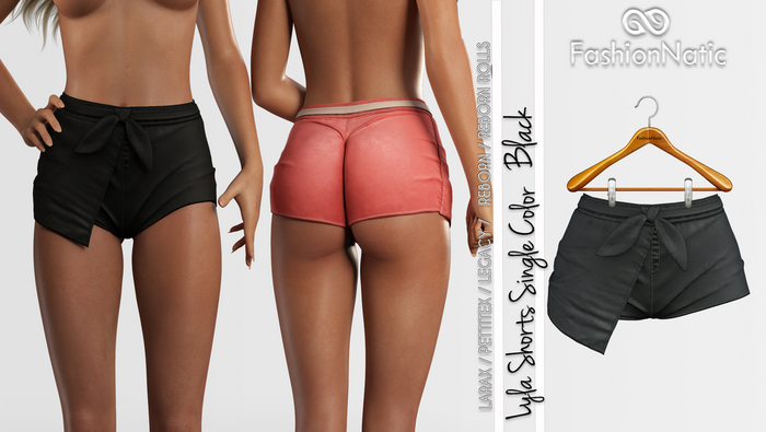 Shorts Lyla Black - LaraX, PetiteX, Legacy, Reborn - FashionNatic
