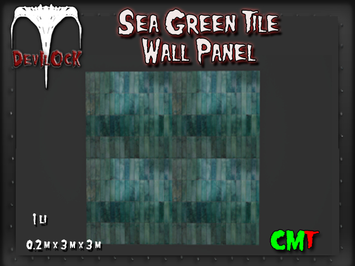 DEVILOCK - Sea Green Tile Wall Panel (ADD TO UNPACK)