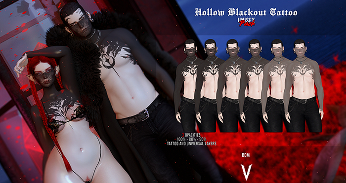 VIENA. Hollow Blackout Tattoo Pack {Add me}
