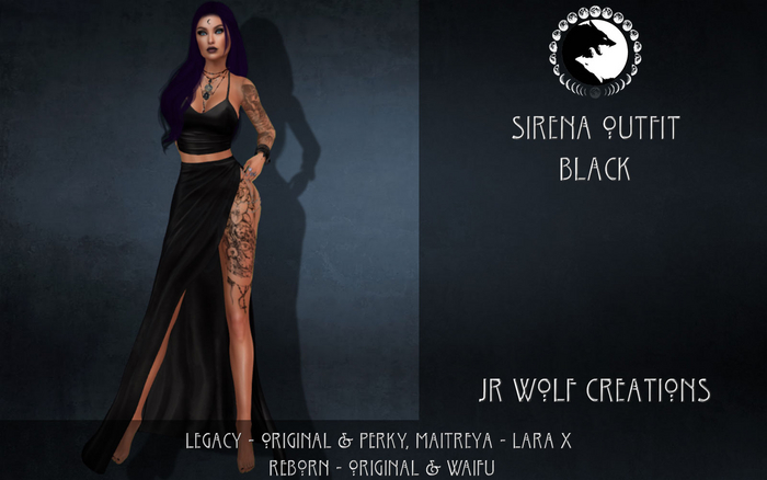 Sirena Outfit Black ADD ME (JR Wolf Creations)