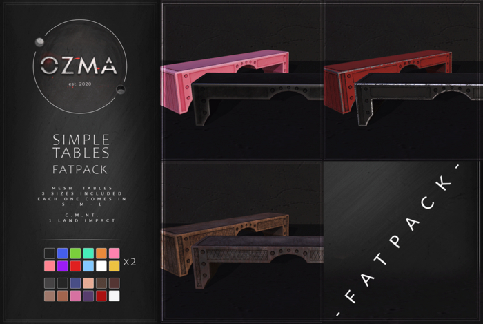 .OZMA. Simple Tables - fatpack -