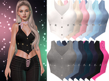 Margot Denim Vest 2.0 [FATPACK] - Maitreya Lara • LaraX • Petite • PetiteX • Legacy • Reborn Clothing
