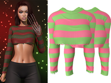 Freddy Striped Sweater 2.0 [Jolly Rancher] - Maitreya Lara • LaraX • Petite • PetiteX • Legacy • Reborn Clothing