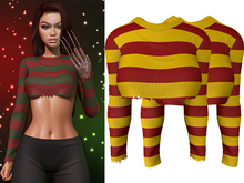 Freddy Striped Sweater 2.0 [McDonald] - Maitreya Lara • LaraX • Petite • PetiteX • Legacy • Reborn Clothing