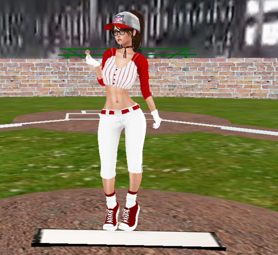 Cute Baseball Costume Red