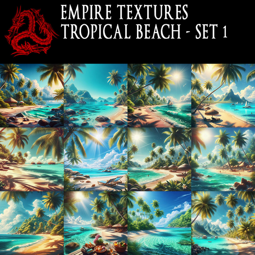 Tropical Map Texture Second Life Marketplace - EMPIRE TEXTURES - tropical beach set 1