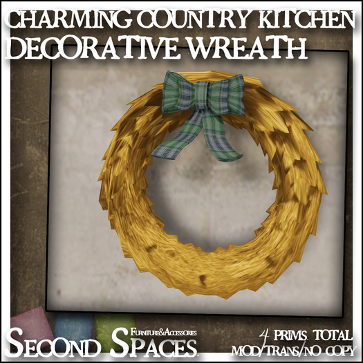 Charming Country Kitchen decorative wreath (bxd)