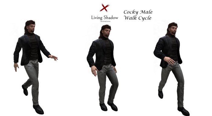 .:LivingShadow:. Cocky Male Walk Cycle Full Perm