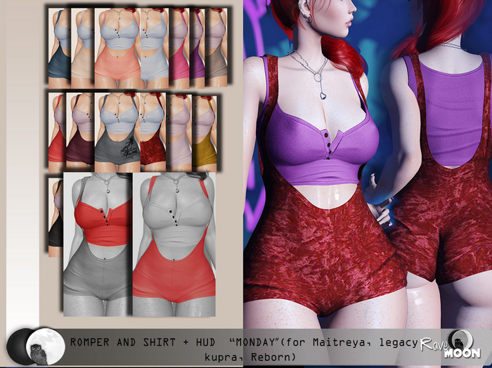 ^^RaVe MooN^^TOP&ROMPER "monday" (ML, LG, R, K, B)