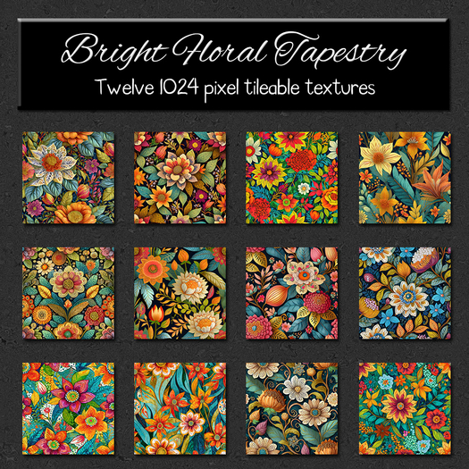 *Wallflowers* Bright Floral Tapestry