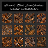 *Wallflowers* Brown & Black Stone Surfaces