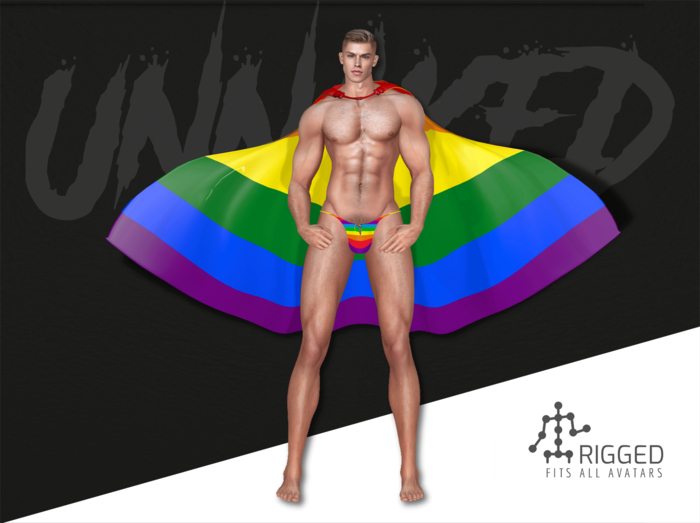 :: UNNAKED :: PRIDE ANIMATED CLOAK [MALE]