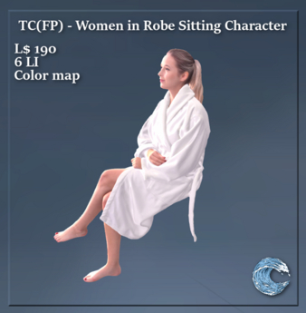 Second Life Marketplace - TC(FP) - Women in Robe Sitting Character FULL ...