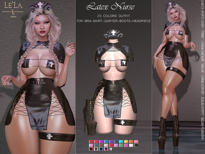 {Le'La} Latex Nurse  - LaraX Update ♥Halloween♥