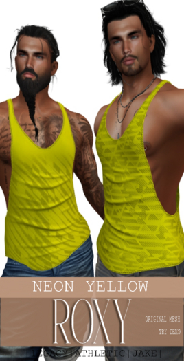 ROXY - STRINGER TANK TOP - SINGLE COLOR - NEON YELLOW - Legacy - Athletic - Jake