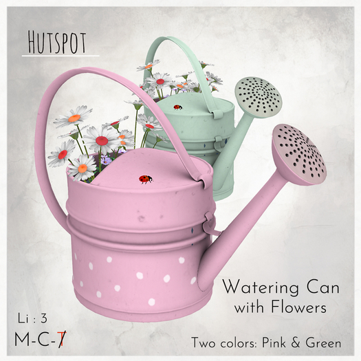 Watering Can with Flowers 