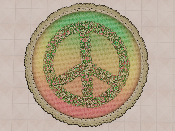 Seaweed Sonnet Peace Flower Child Rug