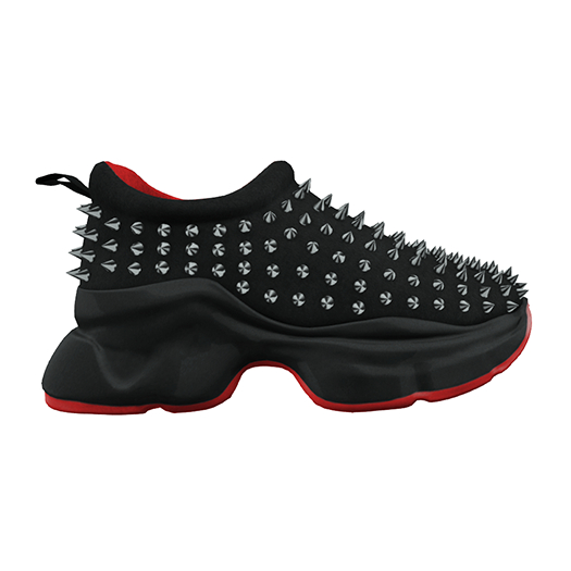 Khor. Spike Sock Sneaker (Black Silver)
