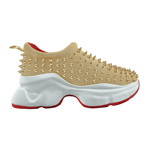 Aldra. Spike Sock Sneaker (Gold)