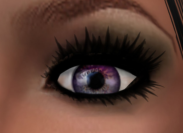 blue purple eye