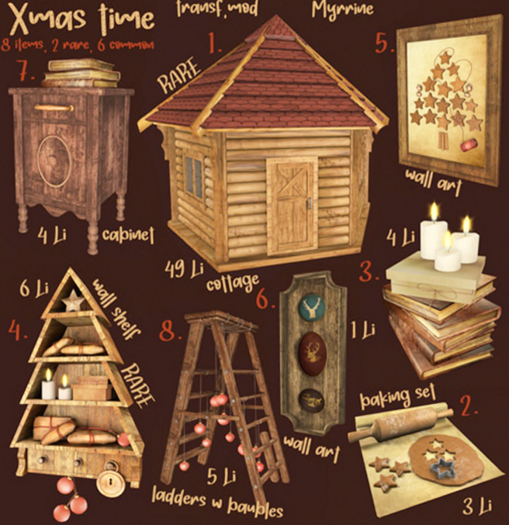 1. Myrrine. Xmas time cottage RARE