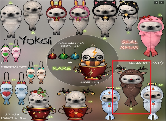 9.YOKAI - Seal Xmas  - Deer Seal