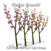 Branch - Flower Branch in 4 Colors - Full Perm Mesh - LI=0.8
