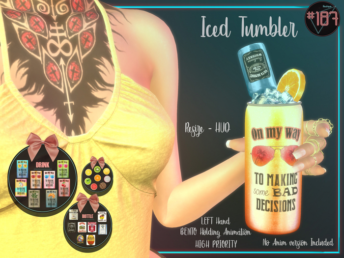 #187# Iced Tumbler *Holding*