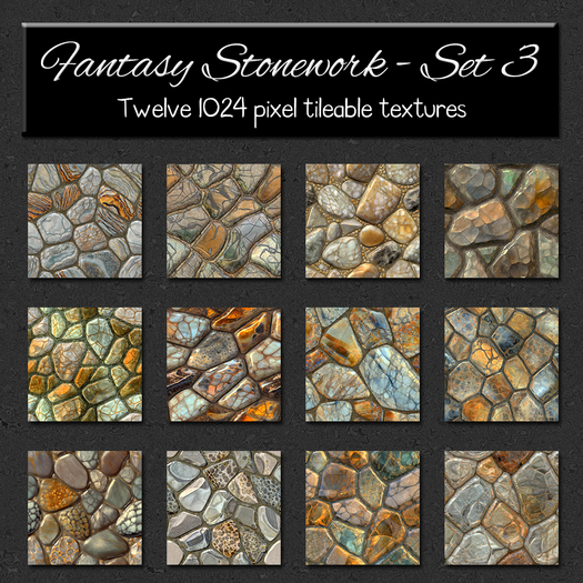 *Wallflowers* Fantasy Stonework - Set 3