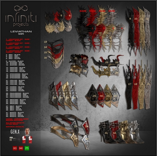 - INFINITI - Leviathan HOURGLASS Silver complete set