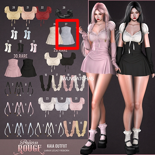 27. POISON ROUGE Kaia Skirt Blue Reborn