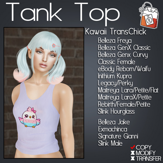 ~TL~ Kawaii TransChick Tank Set