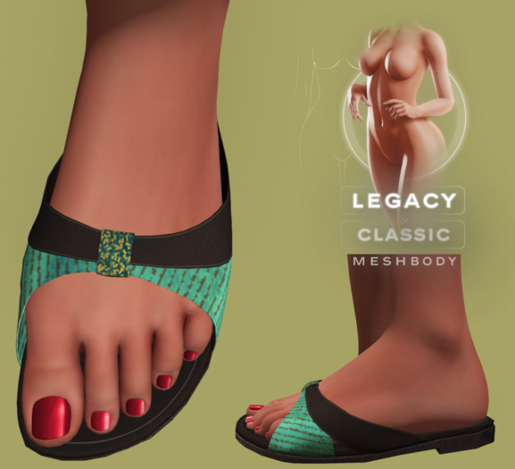 Amber Sandals ~ Teal/Black ~ Legacy