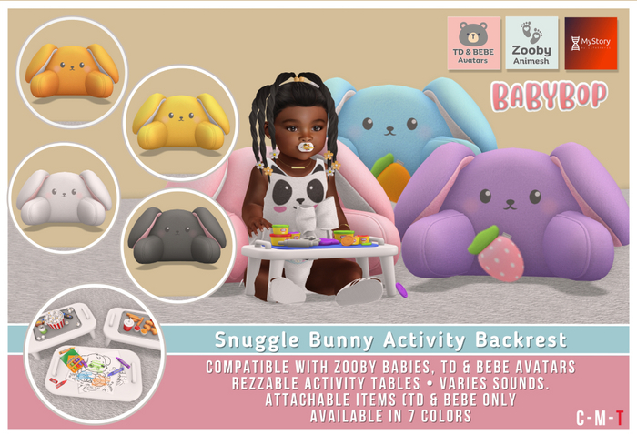 ::bb:: Snuggle Bunny - Activity Backrest - Zooby - FATPACK(add)