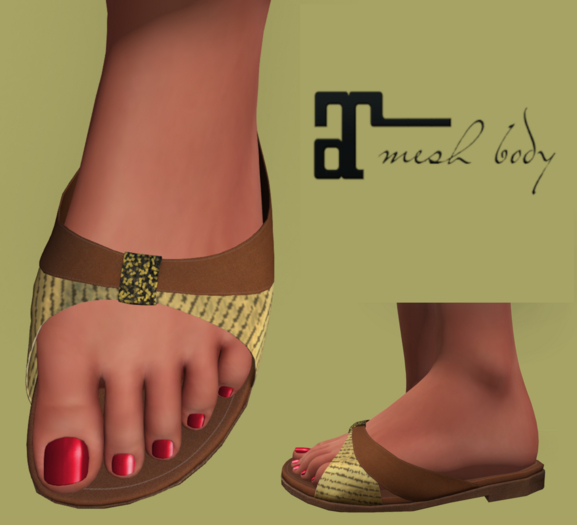 Amber Sandals Yellow/Brown ~ Maitreya