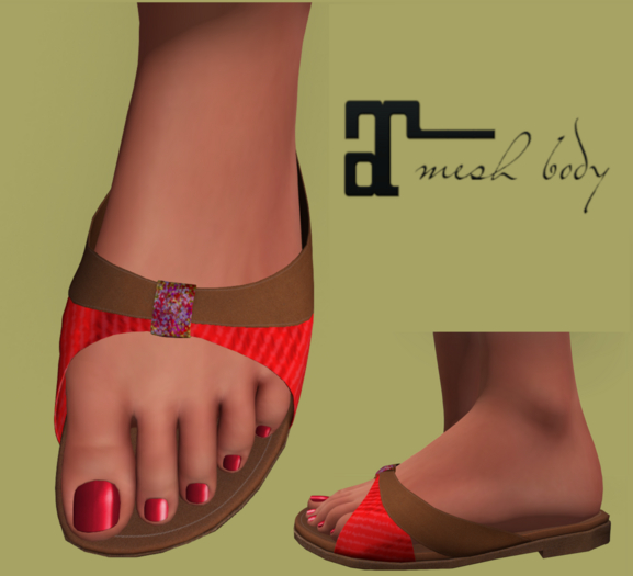 Amber Sandals Red/brown ~ Maitreya
