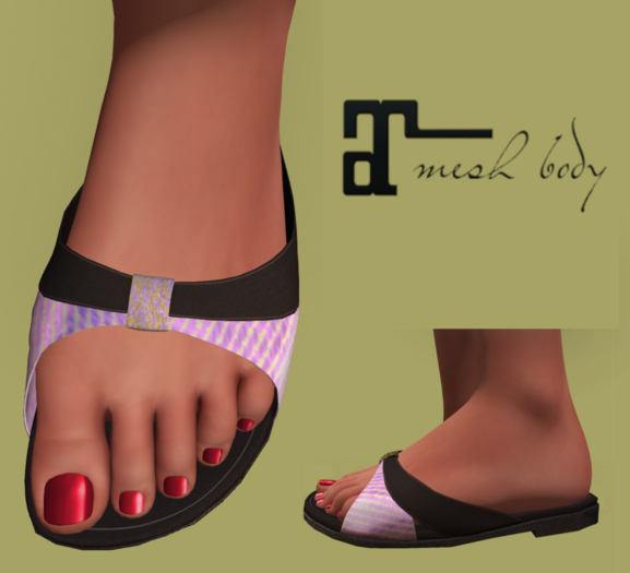 Amber Sandals Pink/Black ~ Maitreya