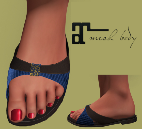 Amber Sandals Blue/Black ~ Maitreya