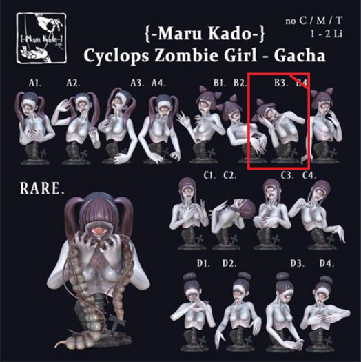 B3_{-MK-} Cyclops Zombie Girl (2Li)