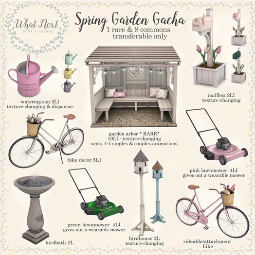 {what next} Spring Garden Complete Set Inc. RARE Garden Arbor