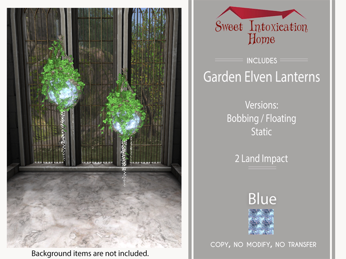 ::SIH:: Garden Elven Lantern - Blue