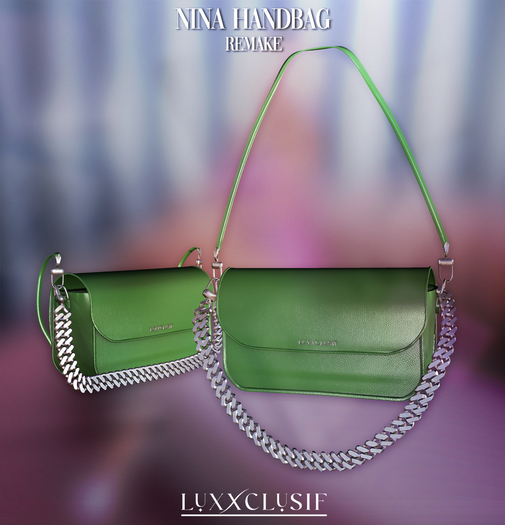 [LUXXCLUSIF] NINA HANDBAG REMAKE - Green Leaf