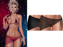 Desiree Sheer Sarong 2.0 [Black] - Maitreya Lara • LaraX • Petite • PetiteX • Legacy • Reborn Clothing