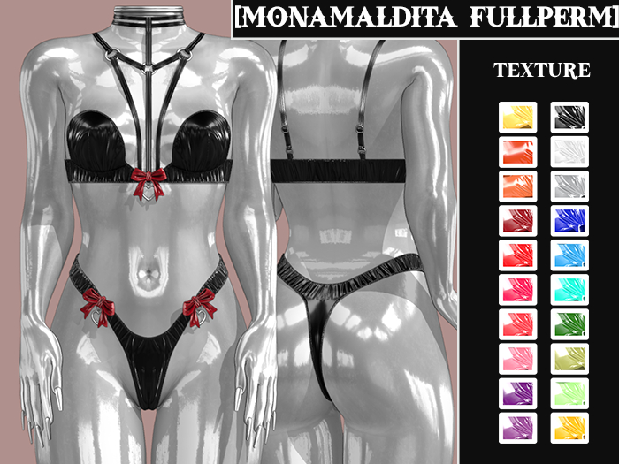 #62 - MONAMALDITA - Texture Latex - Bikini