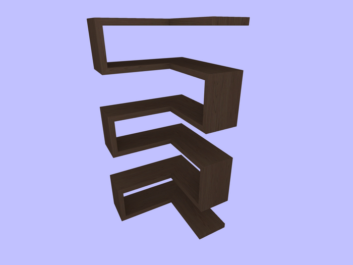 Pluteum - Geometric Corner Shelf #4