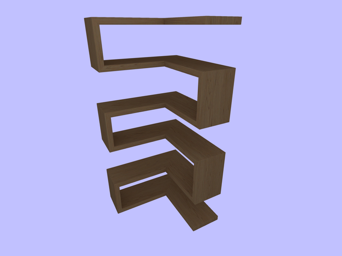 Pluteum - Geometric Corner Shelf #3